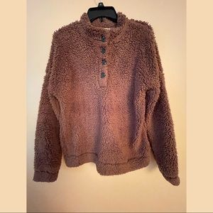 Fuzzy brown sweater